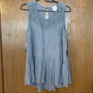 M Slate Blue Knox Rose Top